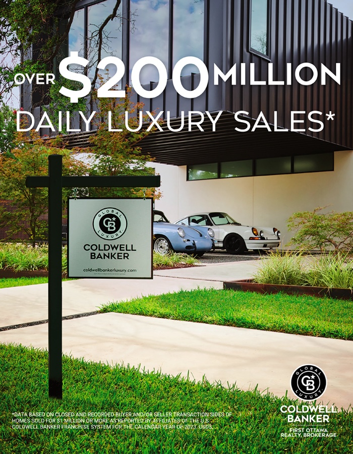 Career - Over $200 million Daily Luxury Sales with Coldwell Banker, First Ottawa Realty Brokerage.